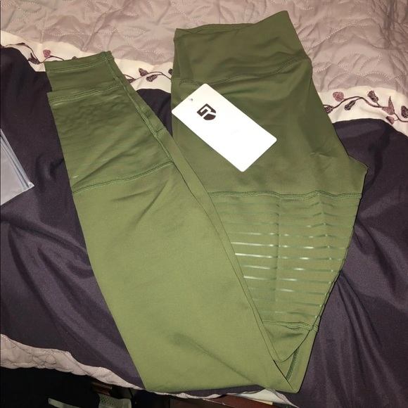 NWT RISE ARMY GREEN LEGGINGS - Picture 5 of 6
